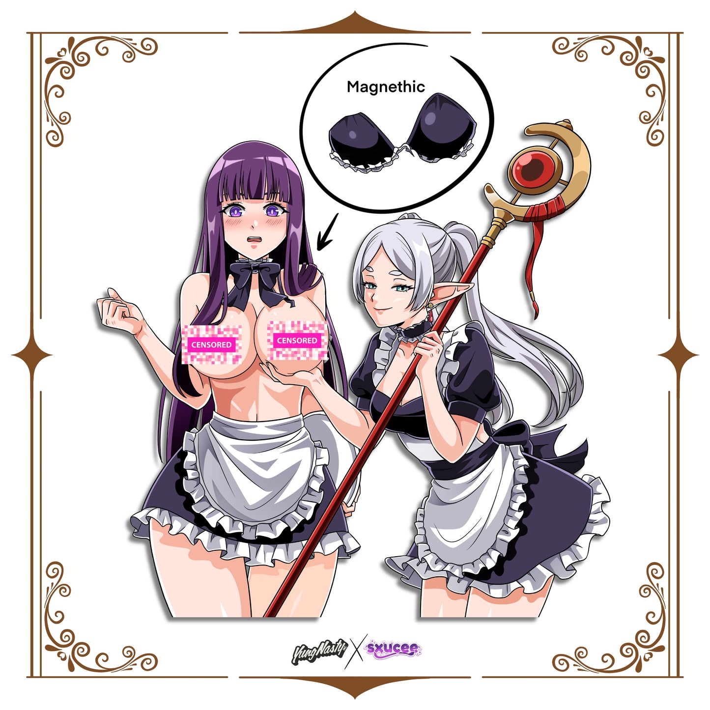 BLACK NICKEL Fern & Frieren Magnetic Pin **EXTRAS**